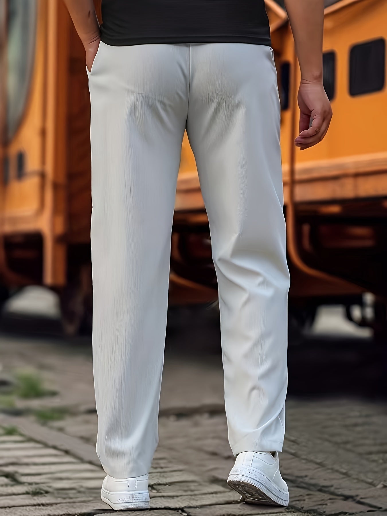 WW | Stilvolle Kordelzug Athletische Hosen Mit Taschen Für Herren