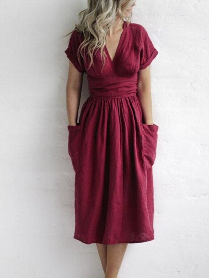 WW | Fließendes Leinenkleid
