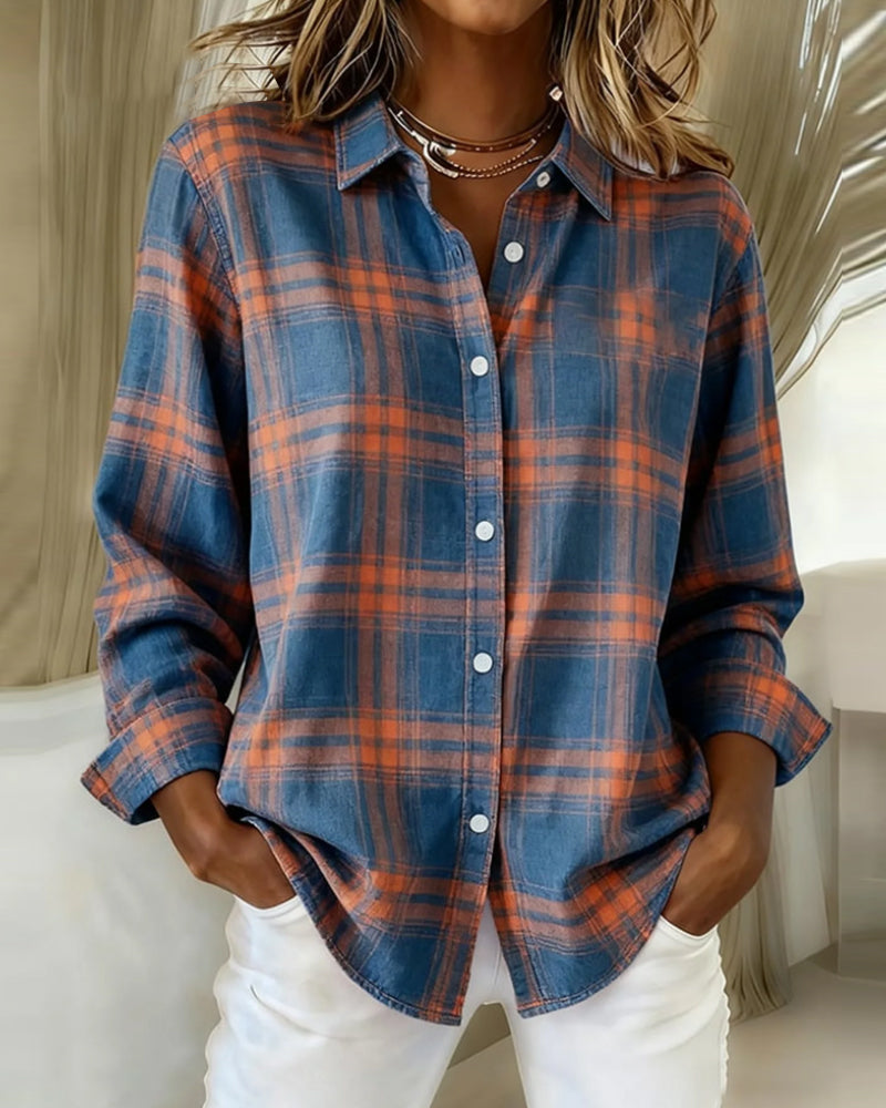 WW | Checked pattern and lapel collar