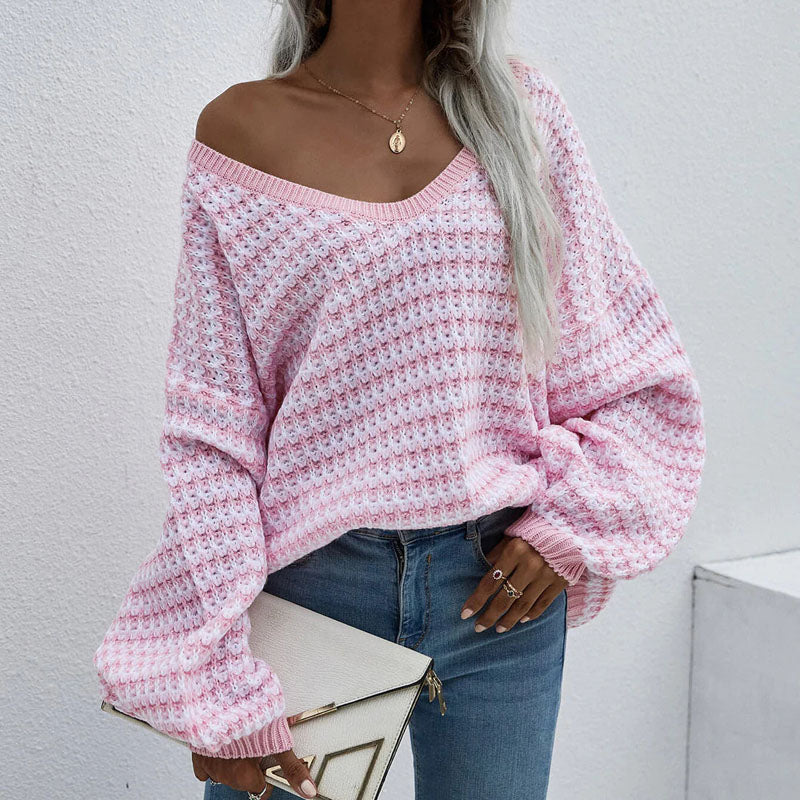 WW | Gestreifter Strickpullover mit Lässigem Look