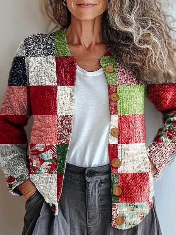 WW | Classic Lapel Jacket in Christmas Colors