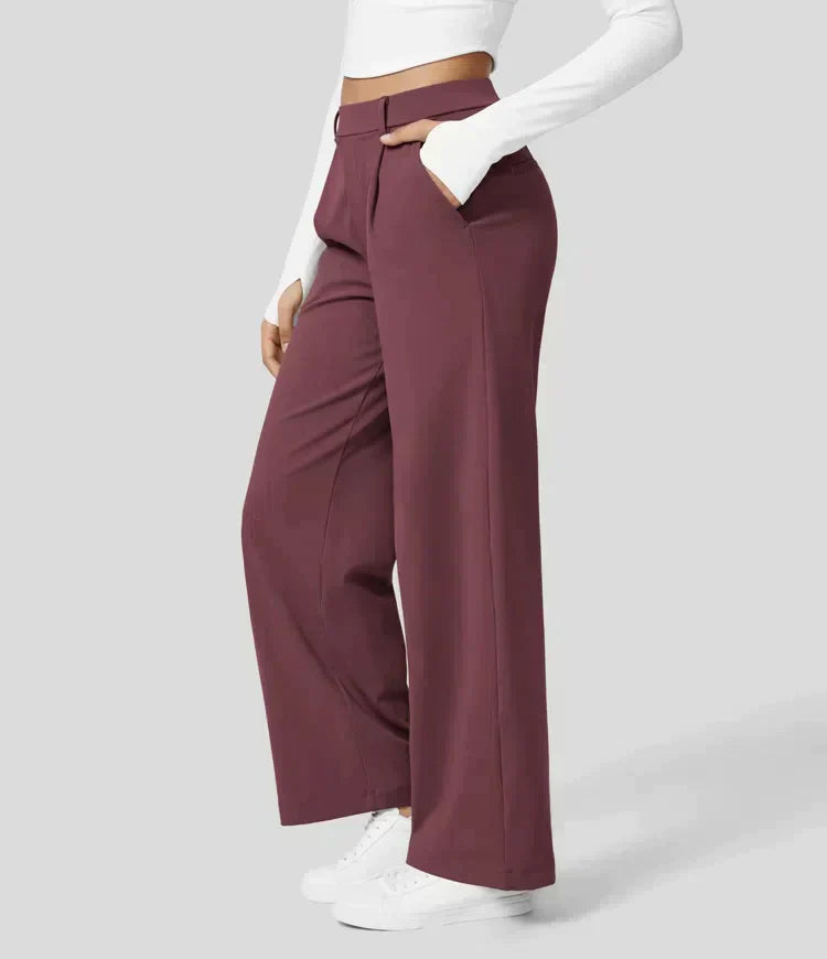 WW | Damenhose mit weitem Bein - High Waist, Business & Casual geeignet