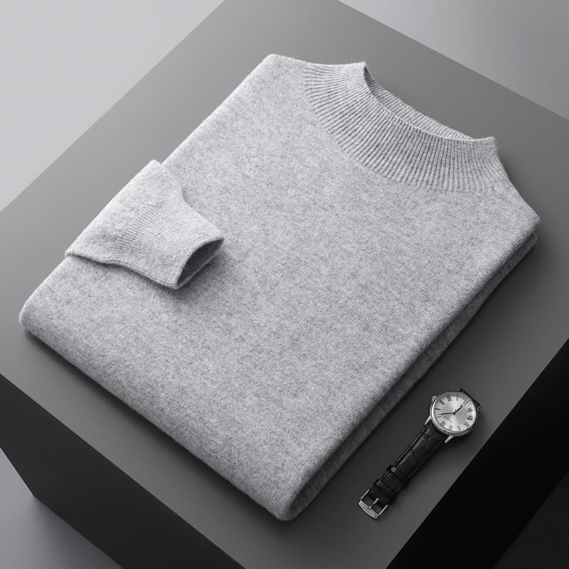 WW | Luxuriöser Herrenpullover mit halbem Kragen
