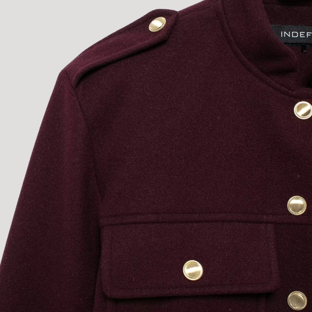WW | Strukturierte Wollmischung Knopfjacke
