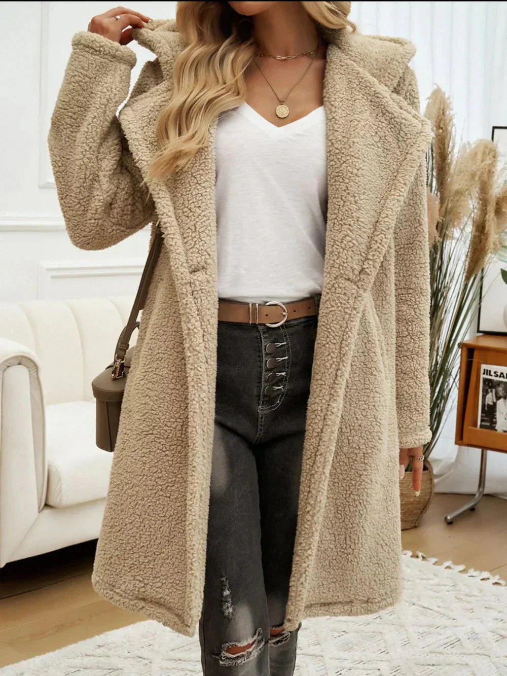 WW | Teddy Mantel - Weich & Gemütlich - Fleece-Textur - Lässige Winter-Schicht