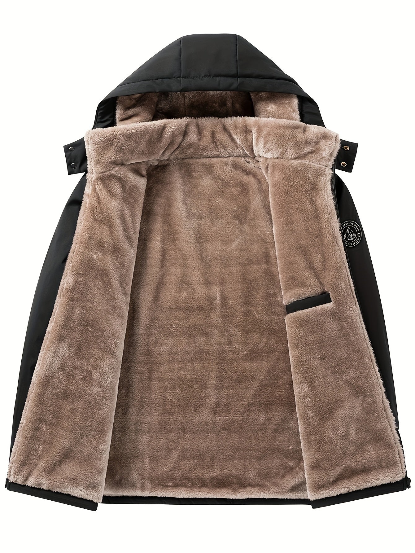 WW | Stylische Winterjacke für Männer - Warme, wattierte Fleecejacke mit Kapuze