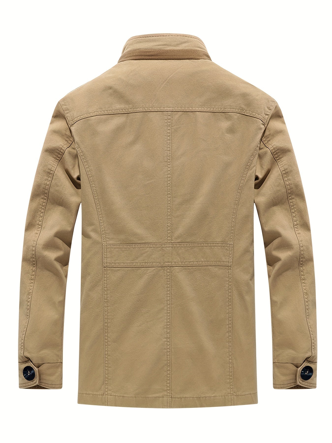 WW | Übergangsjacke mit Stehkragen - Leichte Freizeitjacke mit Knöpfen & Reißverschluss, Windbreaker im Military-Stil