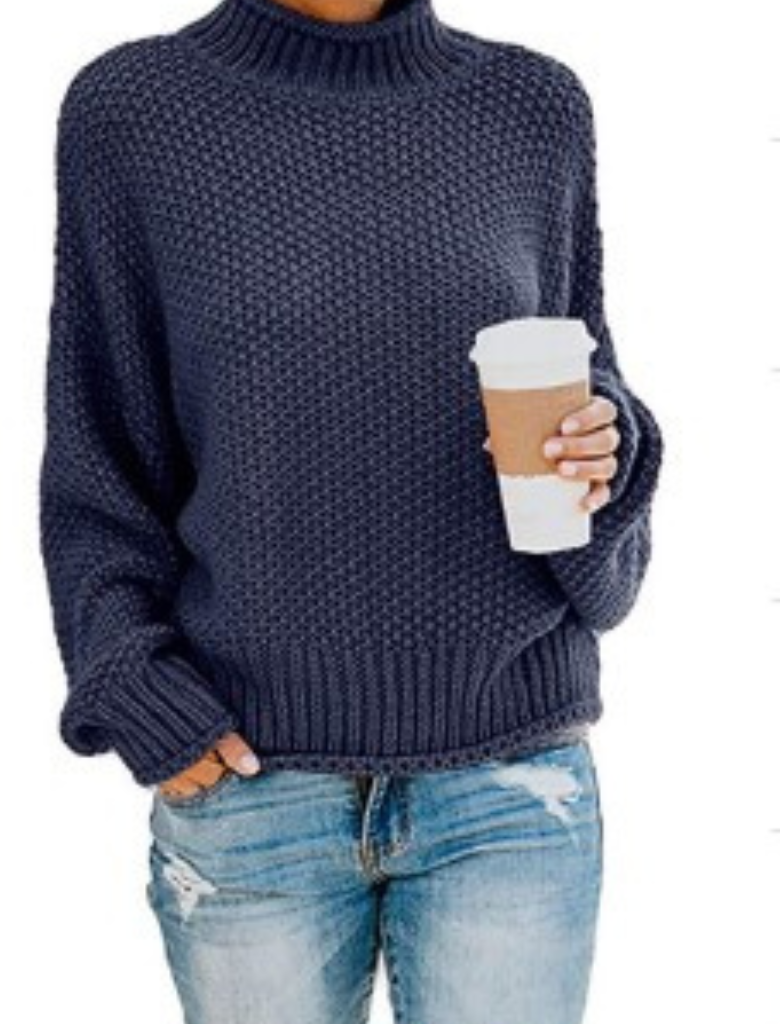 WW | Solid-colored Long-sleeved Sweater