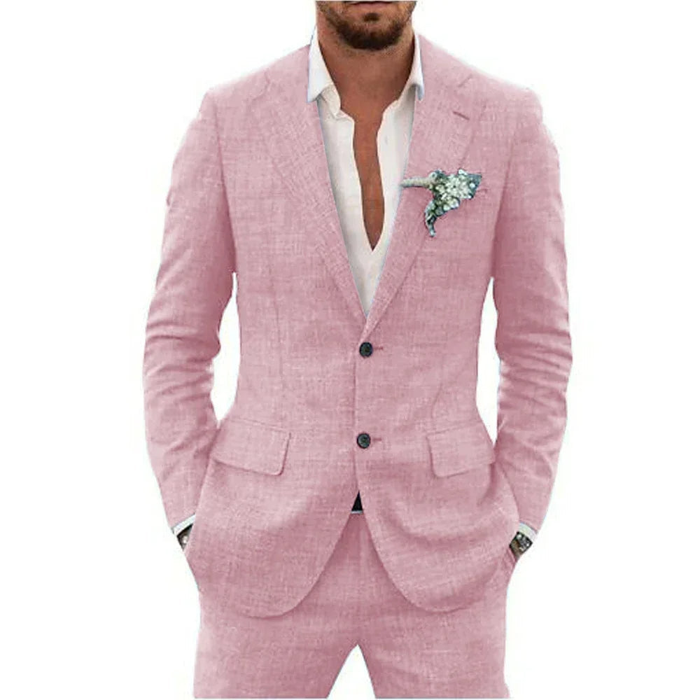 WW | Slim Fit Zwei Knopf Verschluss Atmungsaktives Mischgewebe