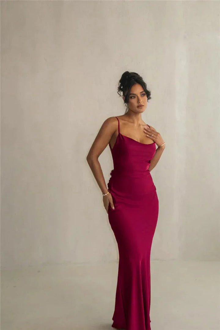 Nina™ Luxurious Ruffled Silk Party Dress