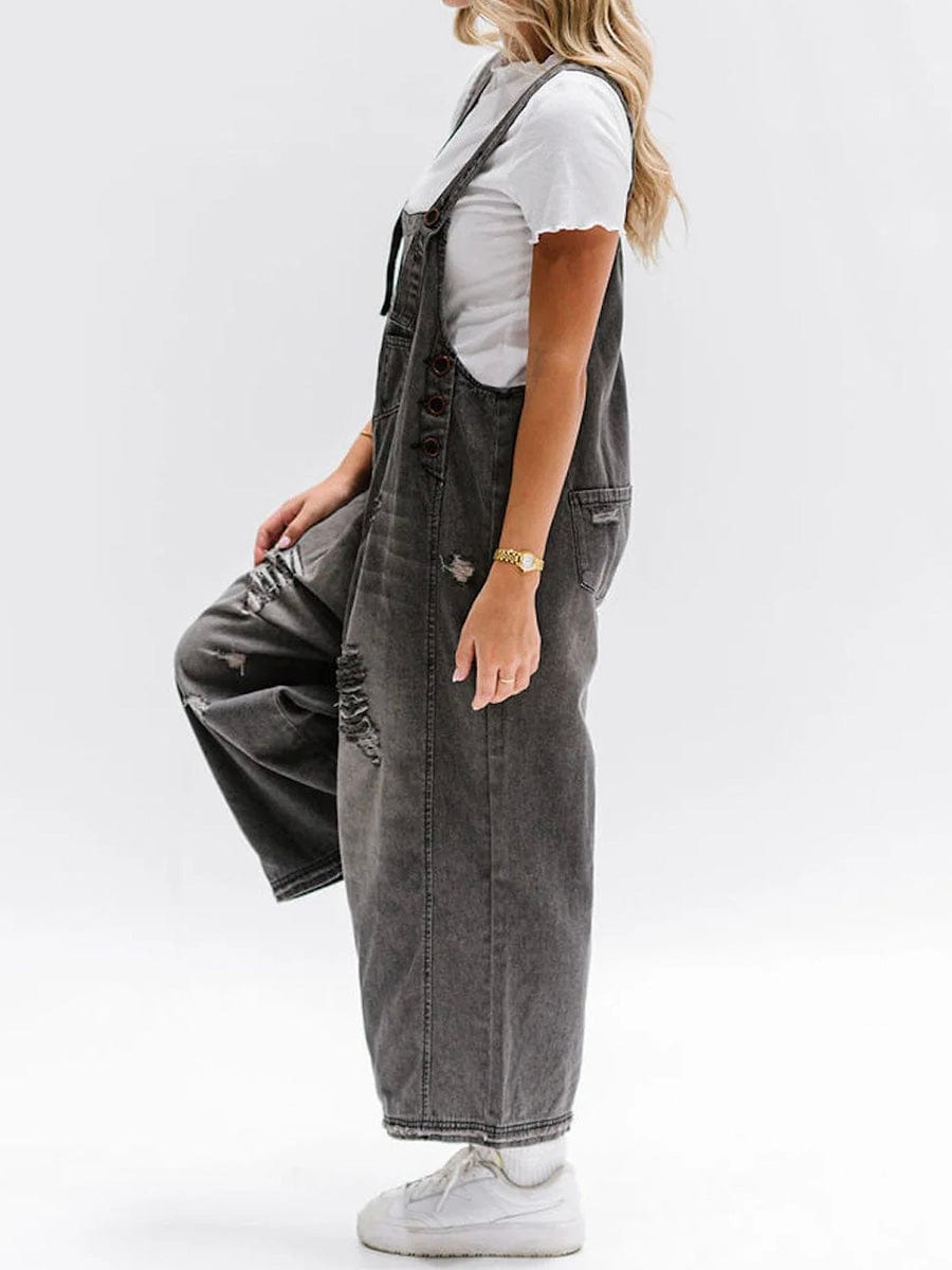 WW | Sleeveless Loose Denim Jumpsuit