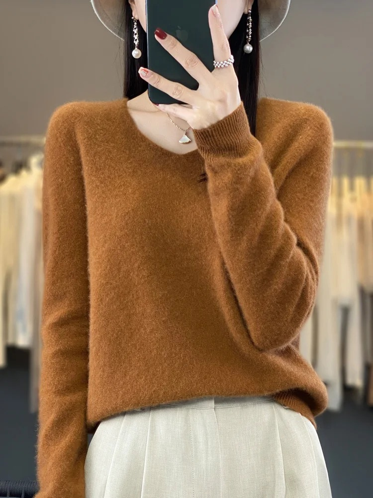 WW | Cashmere Pullover Damen Eleganter V-ausschnitt, Weich & Komfortabel