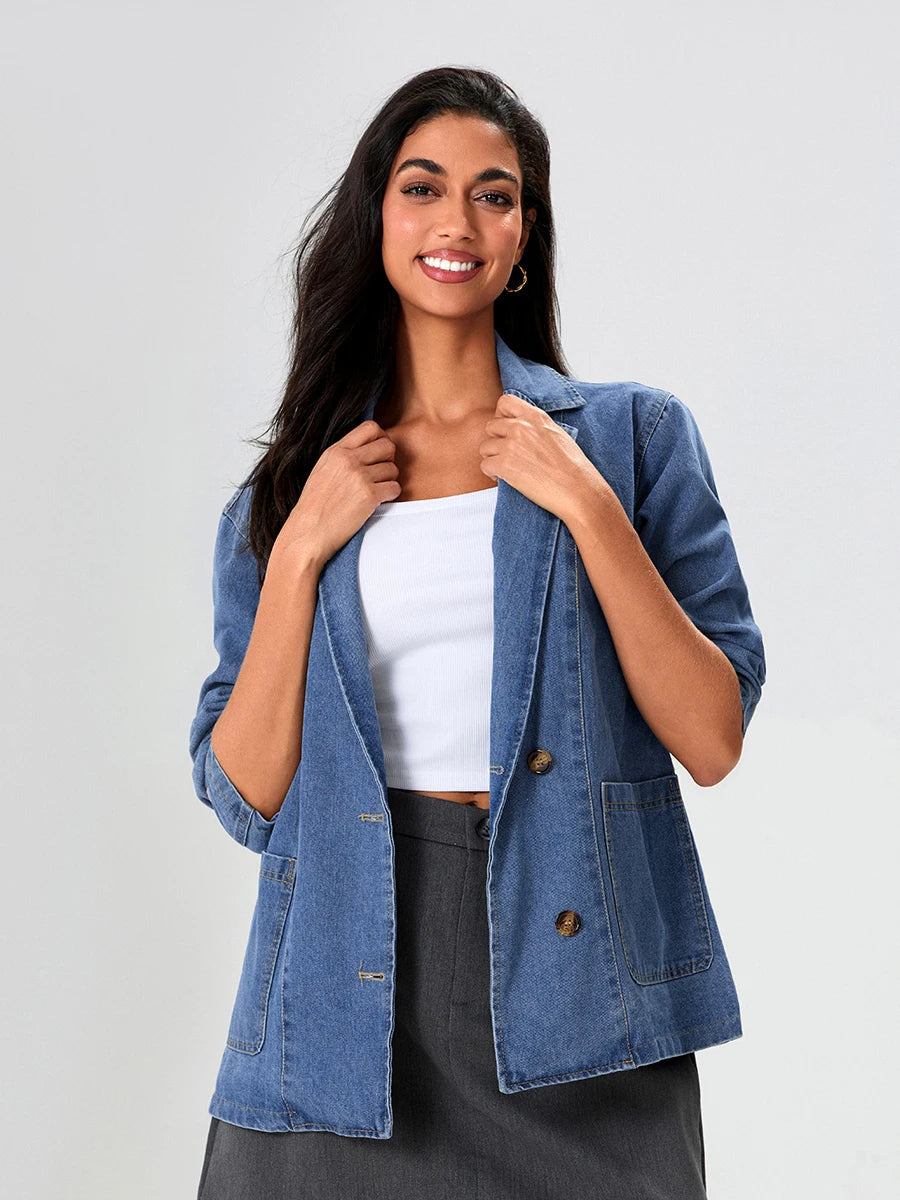 WW | Classic Fit Denim Blazer