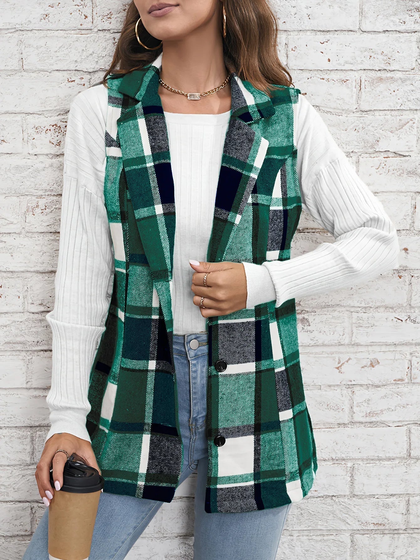WW | Wolle Plaid Weste
