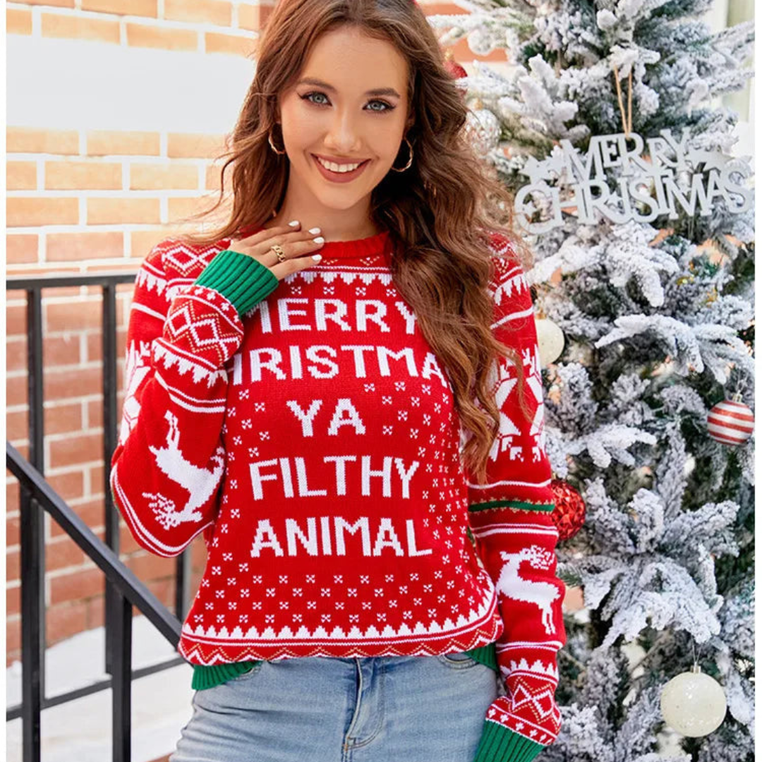 WW | Langärmliger Weihnachtspulli für Frauen