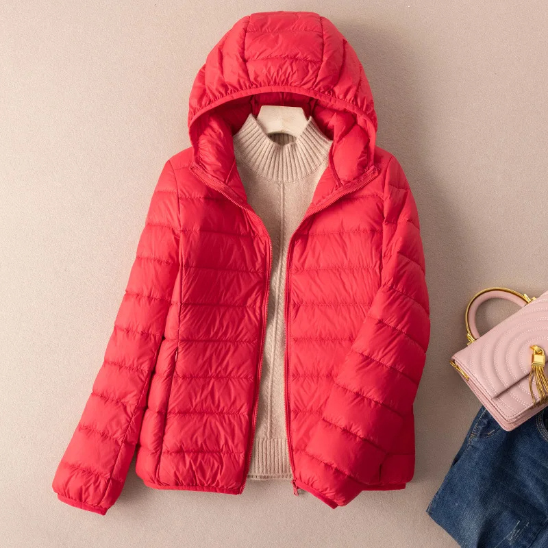 WW | Steppjacke Leicht mit Kapuze Warm Gefüttert Lässige Passform