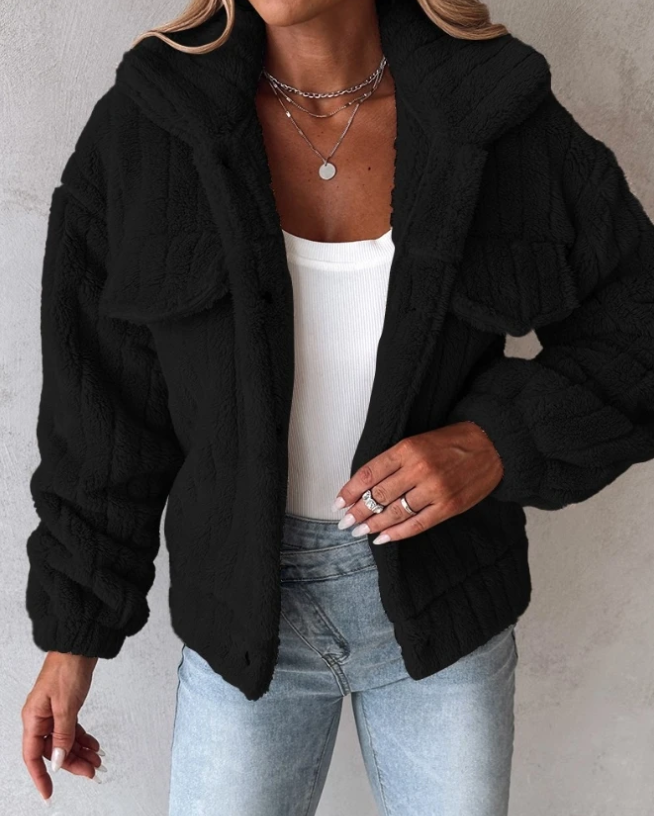 WW | Teddy Jacket with Button Closure