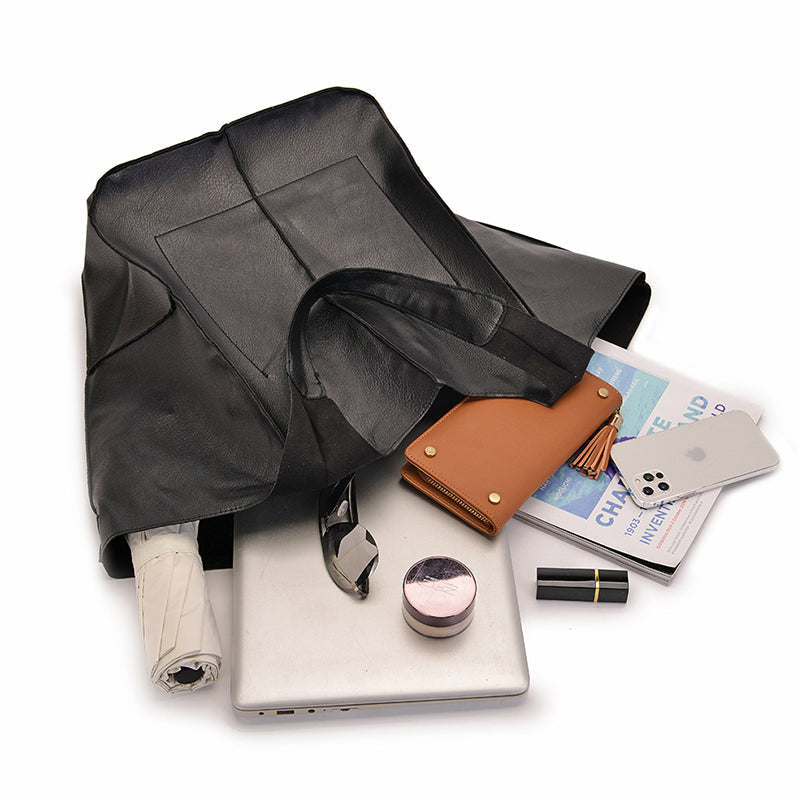 WW | Oversized Leather Shoulder Bag for Women