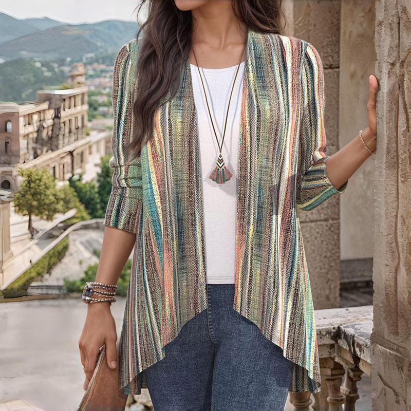 WW | Gestreifter Strickjacke