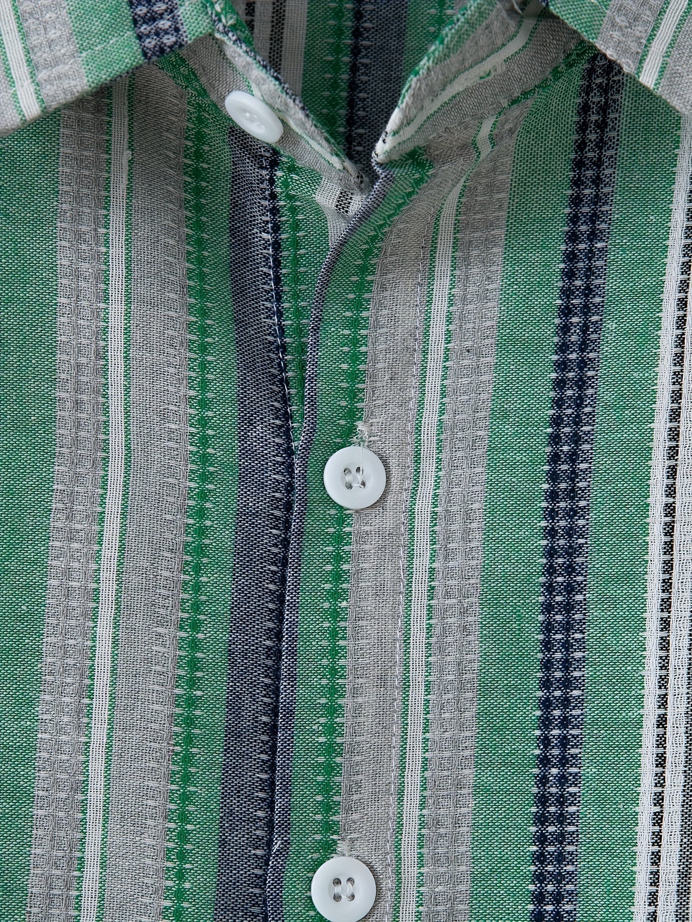 WW | Gestreiftes Baumwoll Leinen Herrenhemd für entspannte Looks