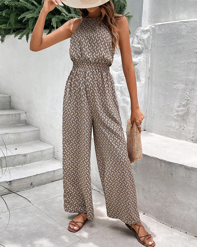 WW | Sleeveless Jumpsuit with Halter Neck