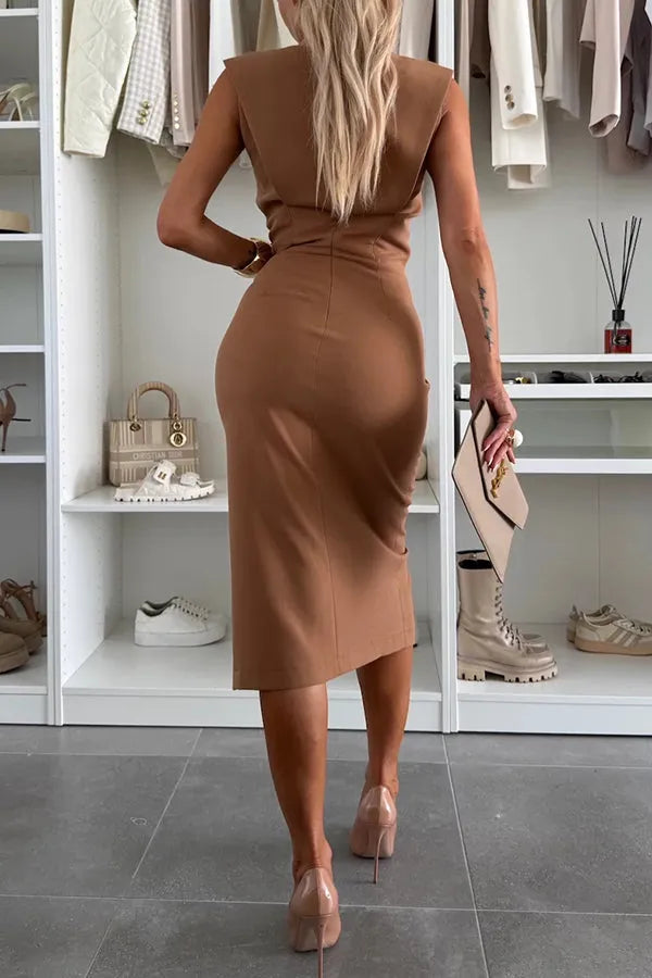 Shayne™ | Sleeveless Midi Dress