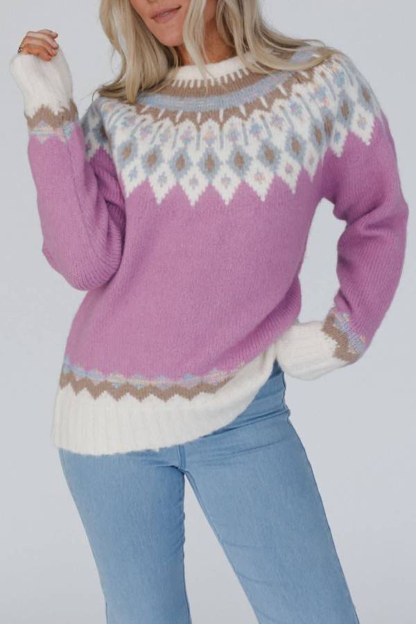 WW | Christmas Thickened Round Neck Long Sleeve Knitted Sweater