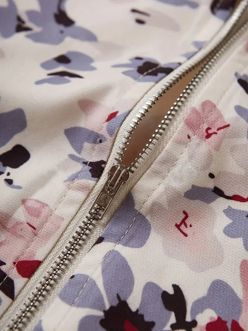 WW | Bomberjacke mit Blumenmuster