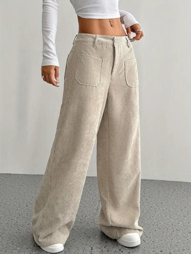 WW | Wide-leg corduroy trousers