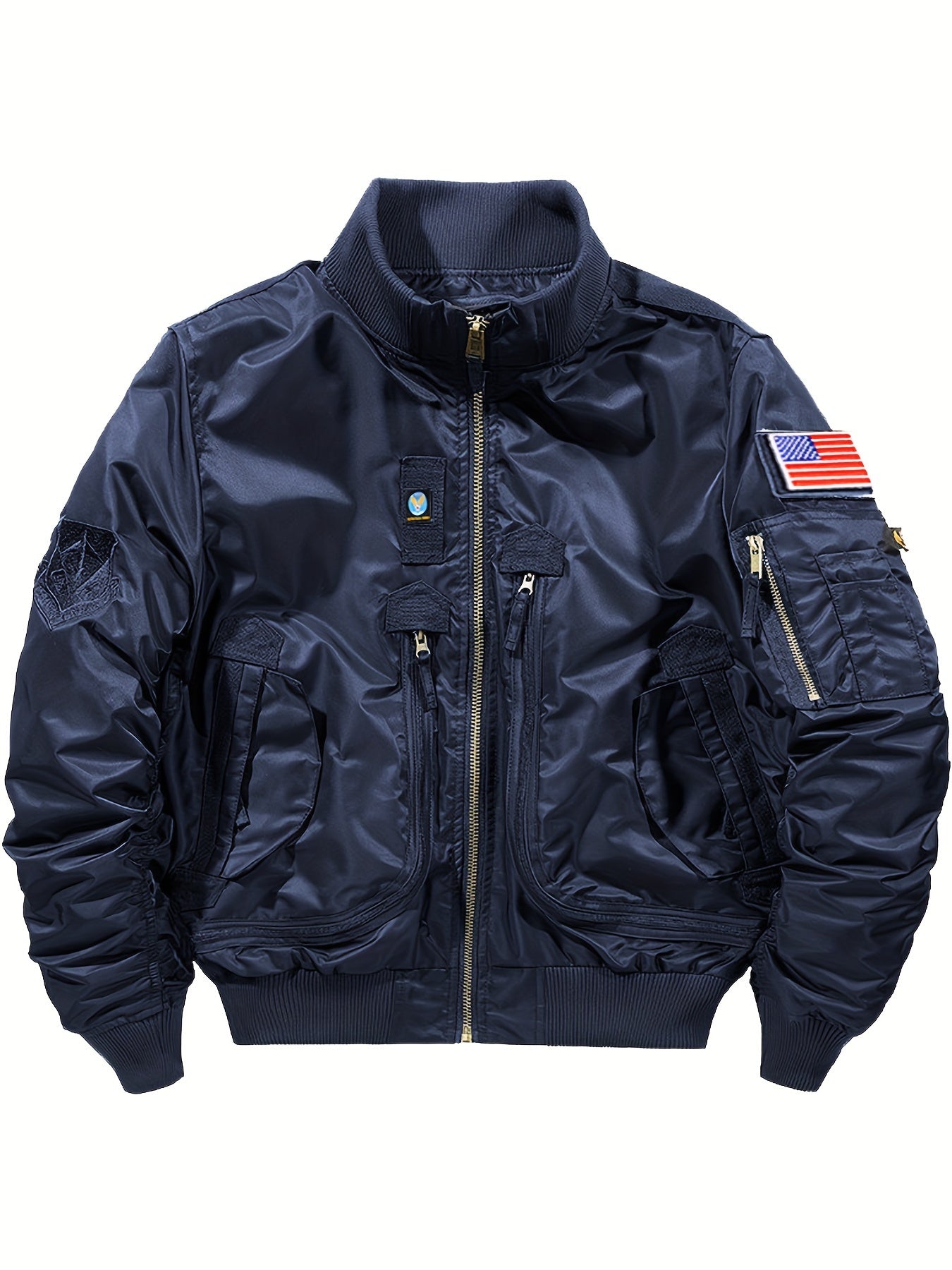 WW | Men's Stand-Up Collar Tactical Bomber Jacket - Perfect for Outdoor Activities