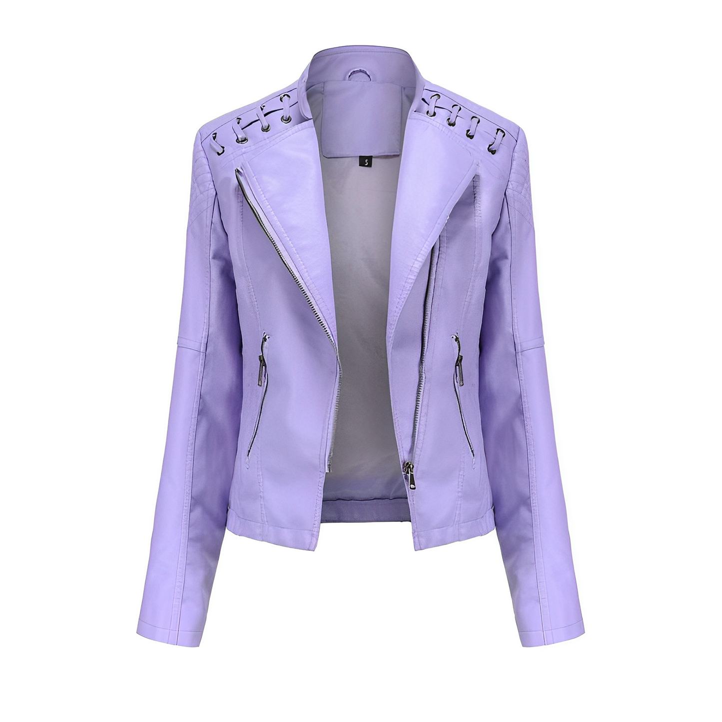 WW | PU leather jacket with zipper