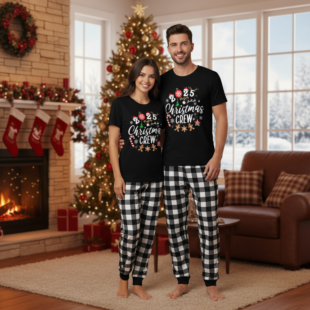 WW | Christmas Crew 2025 Couple Short Sleeve Pyjama Set