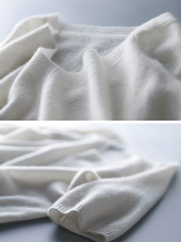 WW | Luxury soft cashmere V-neck sweater for women