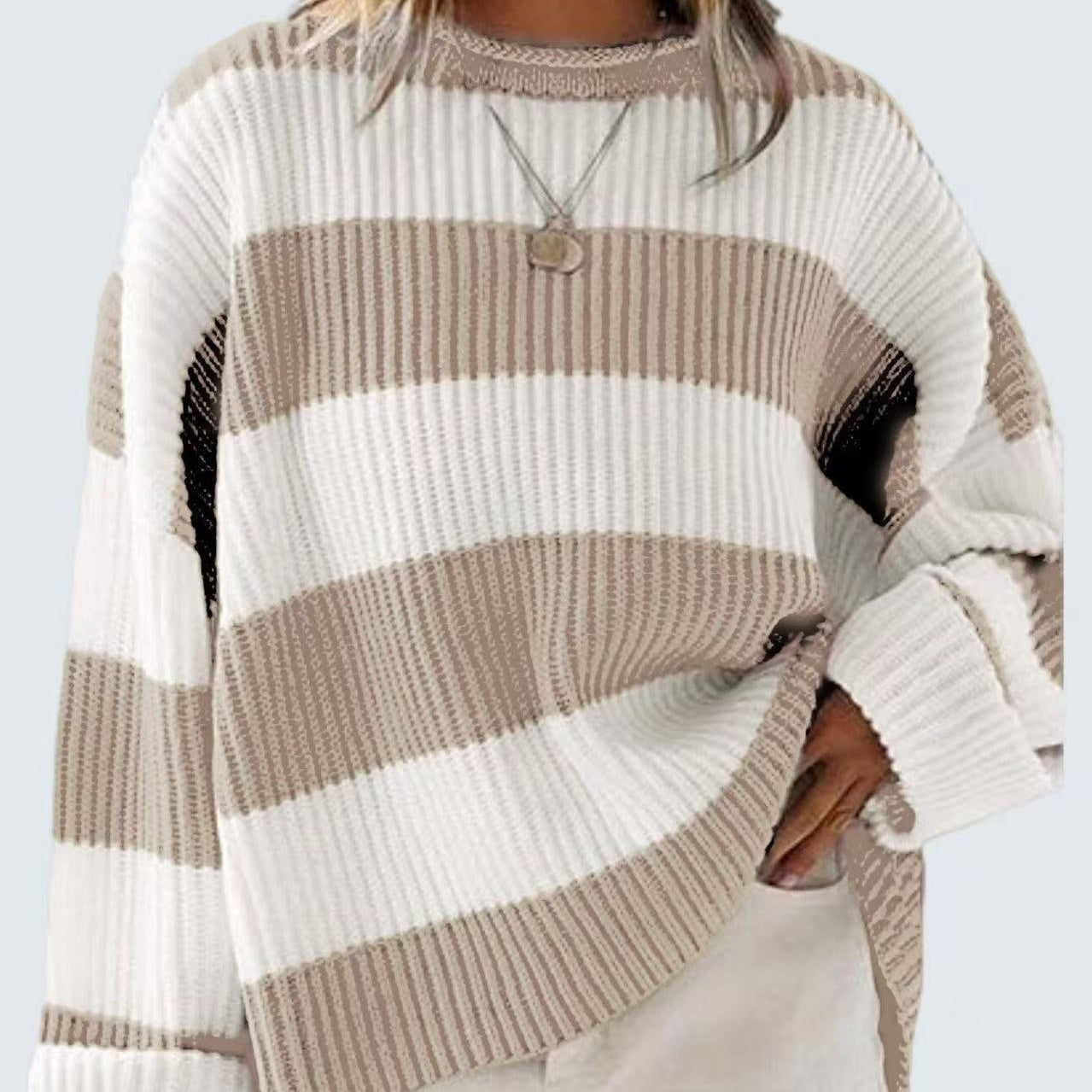 WW | Lässiger gestreifter Pullover für Damen
