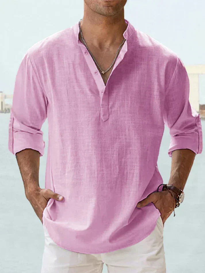 WW | Men's Long-Sleeve Linen and Cotton Shirt