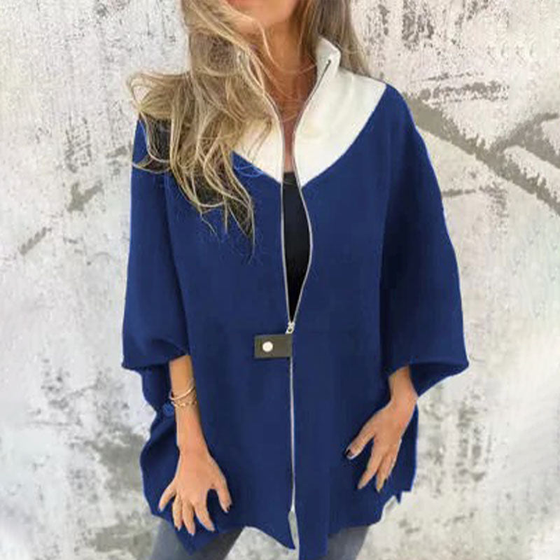 WW | Elegante zweifarbige lange Jacke für stilvolle Lagenlooks