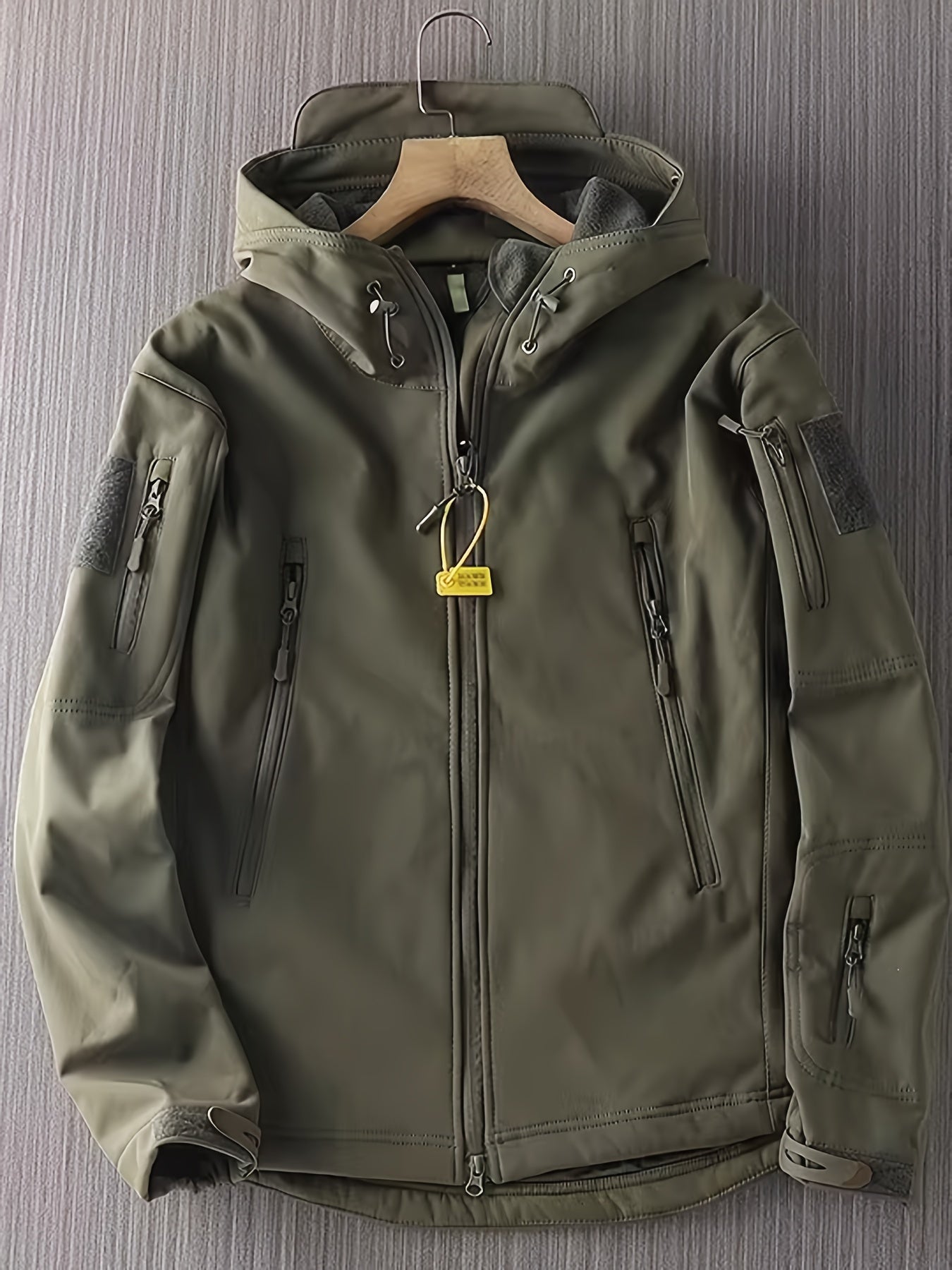 WW | Softshell Jacke - Winddichte Tactical Outdoor Jacke mit Kapuze & Reißverschlusstaschen