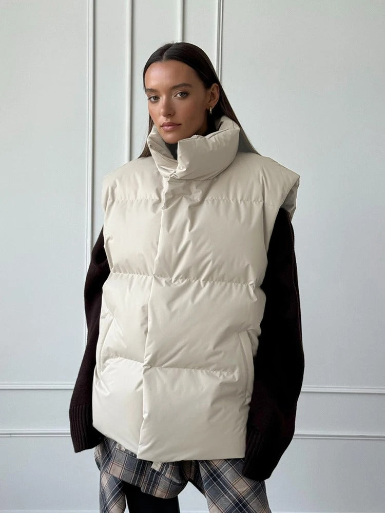 WW | Gilet with high collar