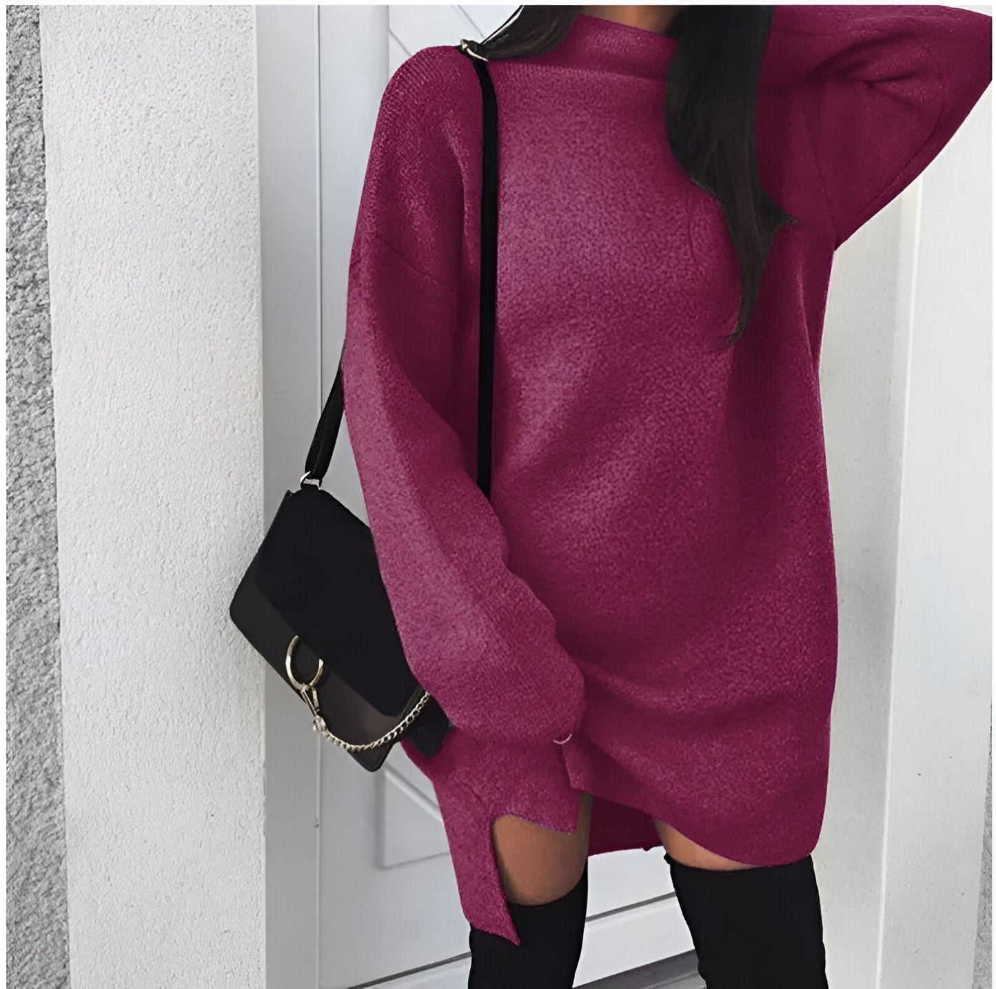 WW | 2024 Herbst Oversized Rollkragenkleid