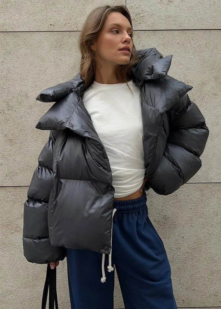 WW | Puffer-Jacke - Hoher Kragen Design - Warme Isolierung - Moderner Winterstil