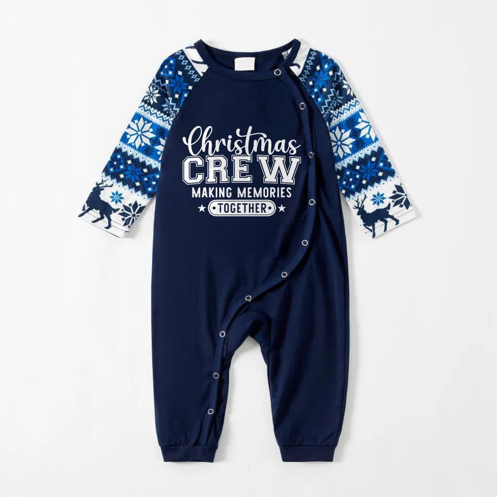 WW | Joy Blue Christmas Pyjama Set With Cheerful Sayings