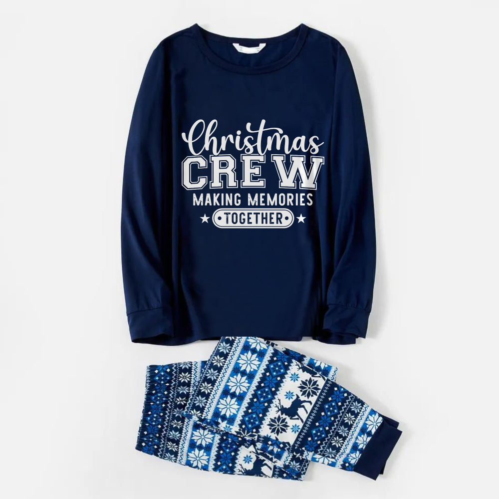 WW | Joy Blue Christmas Pyjama Set With Cheerful Sayings