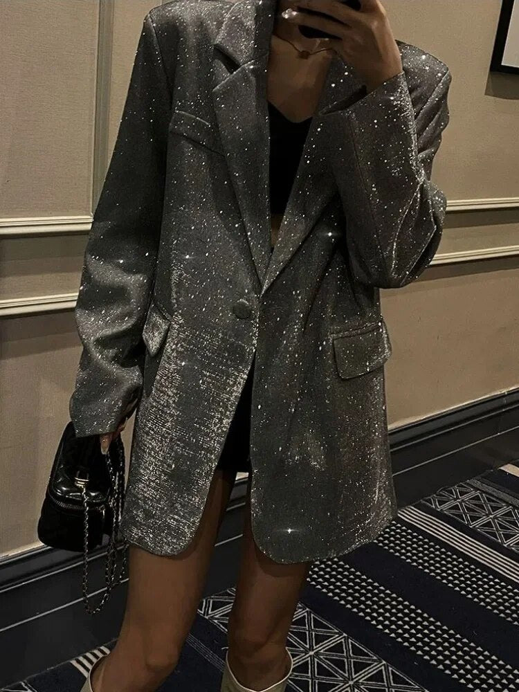 W&W Glitter Blazer Jacket