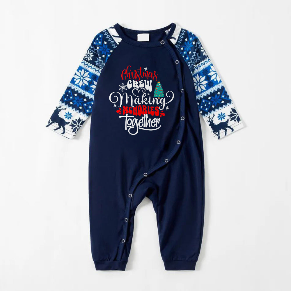 WW | Joyful Blue Christmas Slogan Family Pyjama Set