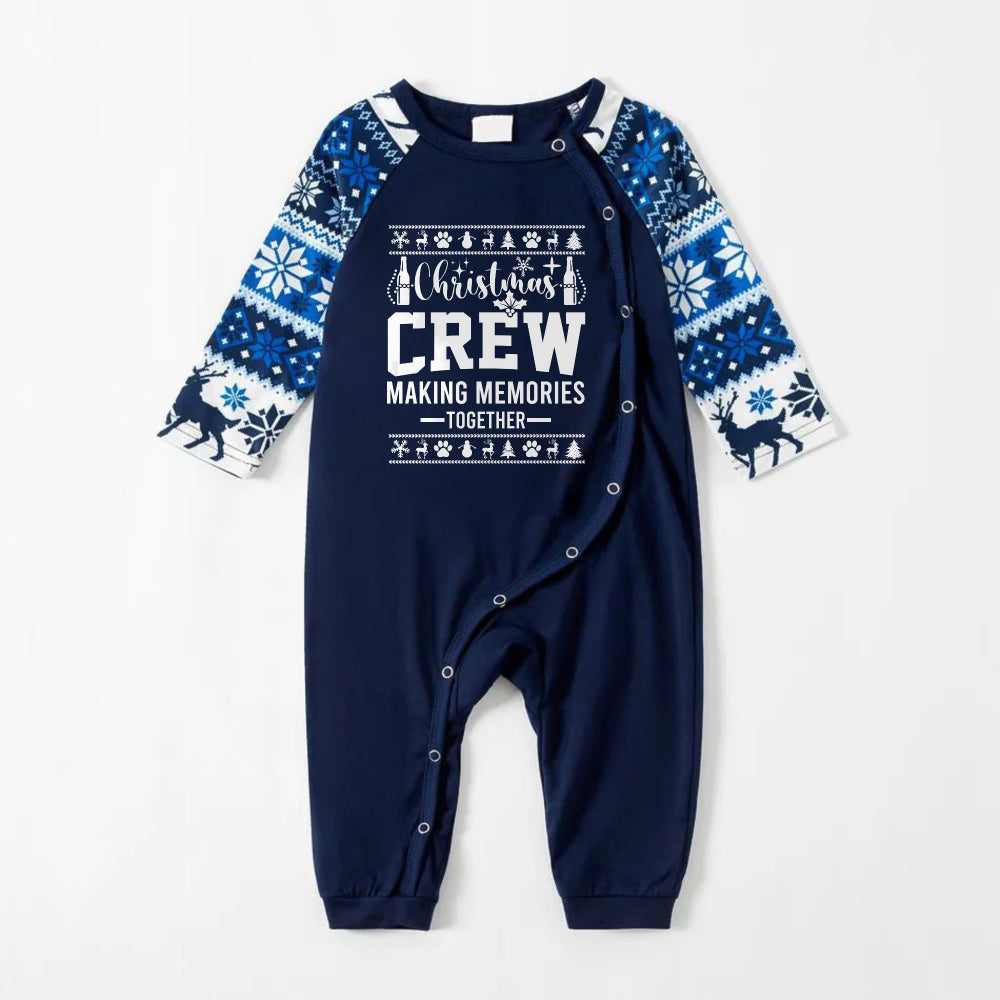 WW | Fröhliche blaue Weihnachts-Pyjama-Set mit Weihnachtsferien-Zitaten