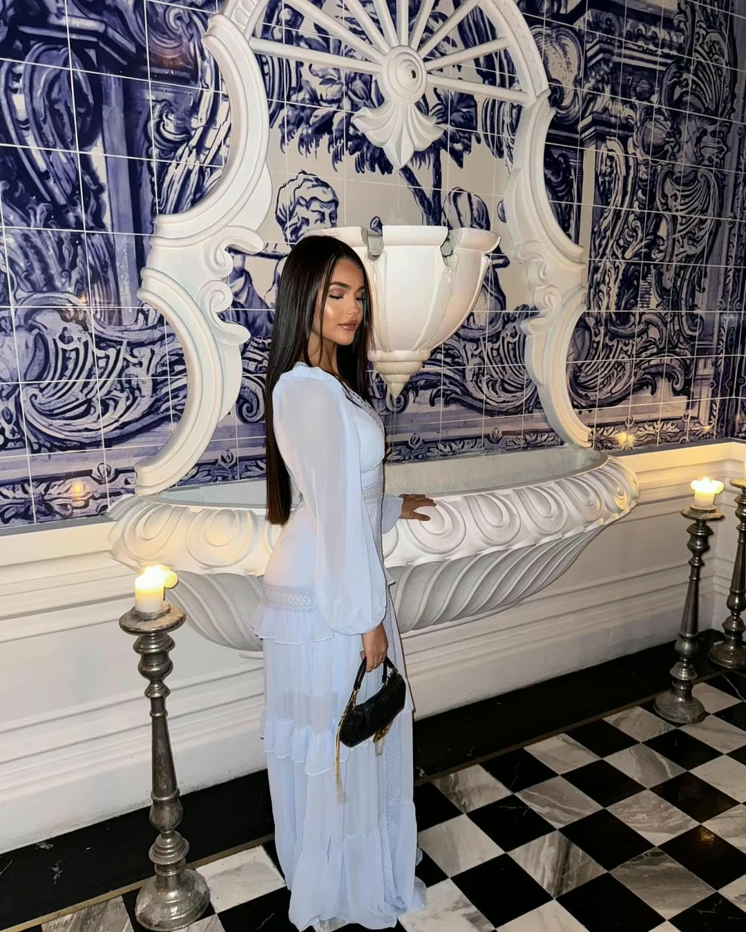 WW | Tiered Long-Sleeve Maxi Dress