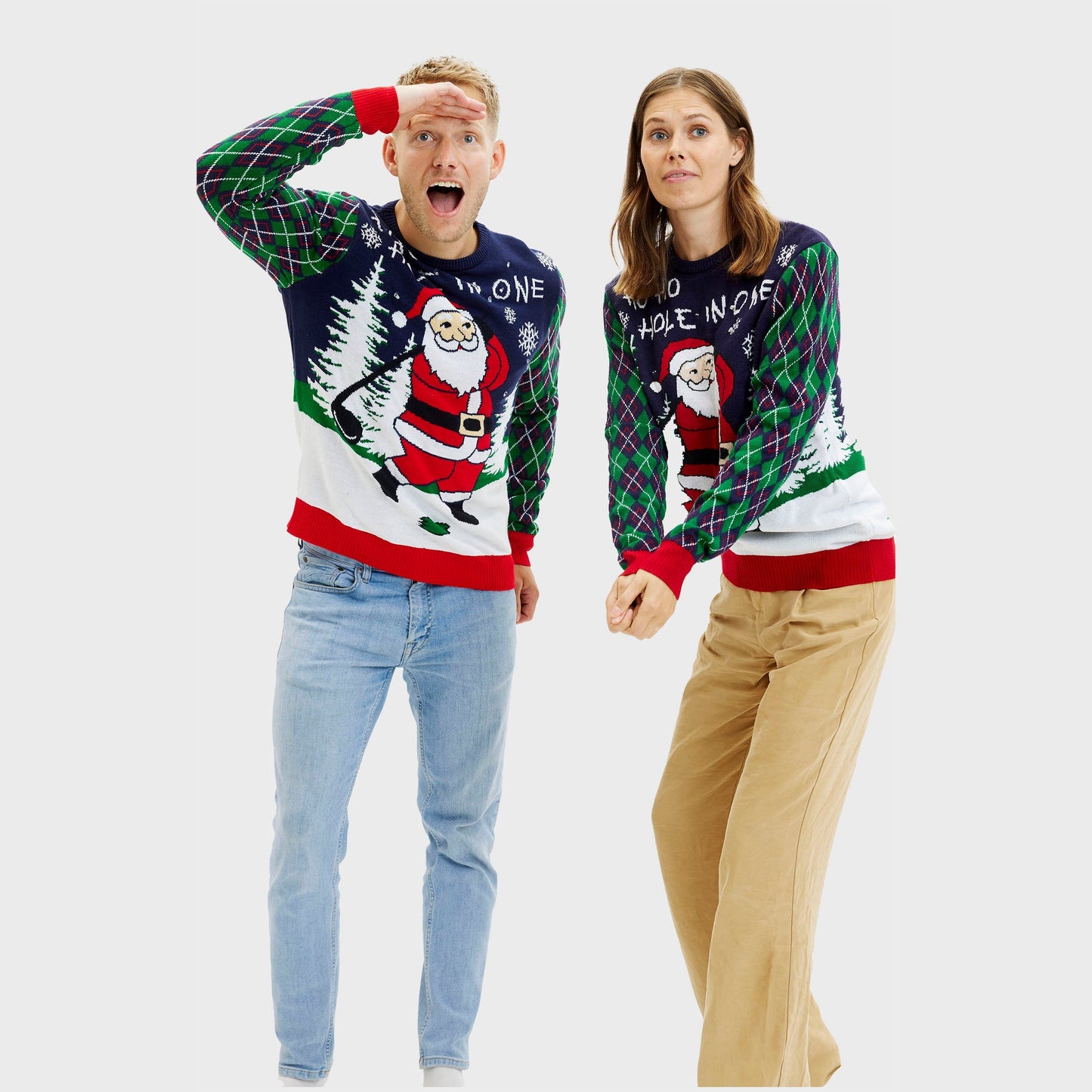 WW | Ho Ho Hole In One Weihnachtspullover - Damen