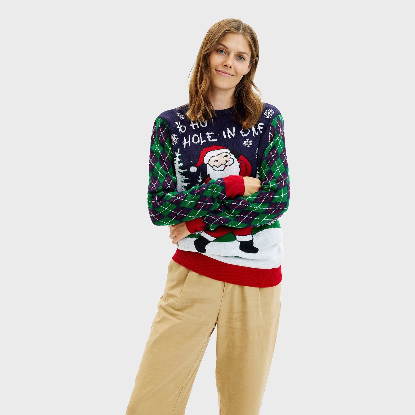 WW | Ho Ho Hole In One Weihnachtspullover - Damen