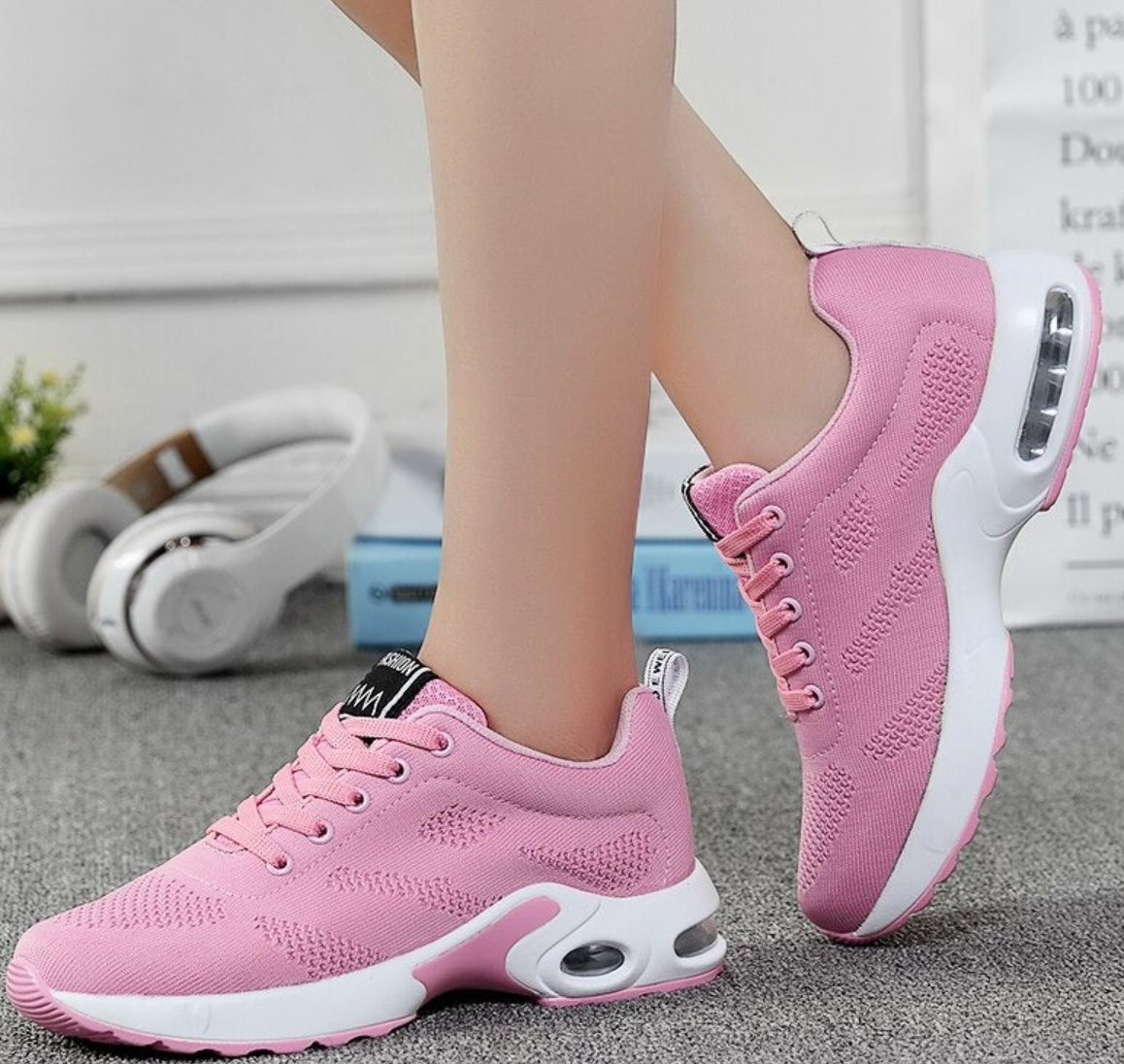 WW - Orthopädische Leichte, atmungsaktive Sport-Sneaker für Damen | Sportlicher Casual-Running-Schuh mit Air-Cushion-Sohle