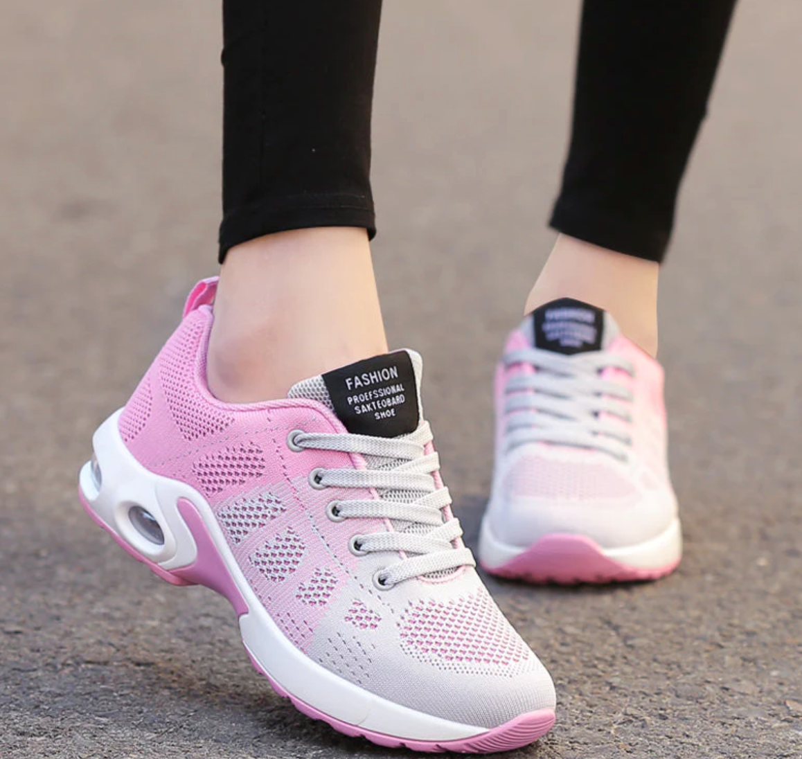 WW - Orthopädische Leichte, atmungsaktive Sport-Sneaker für Damen | Sportlicher Casual-Running-Schuh mit Air-Cushion-Sohle